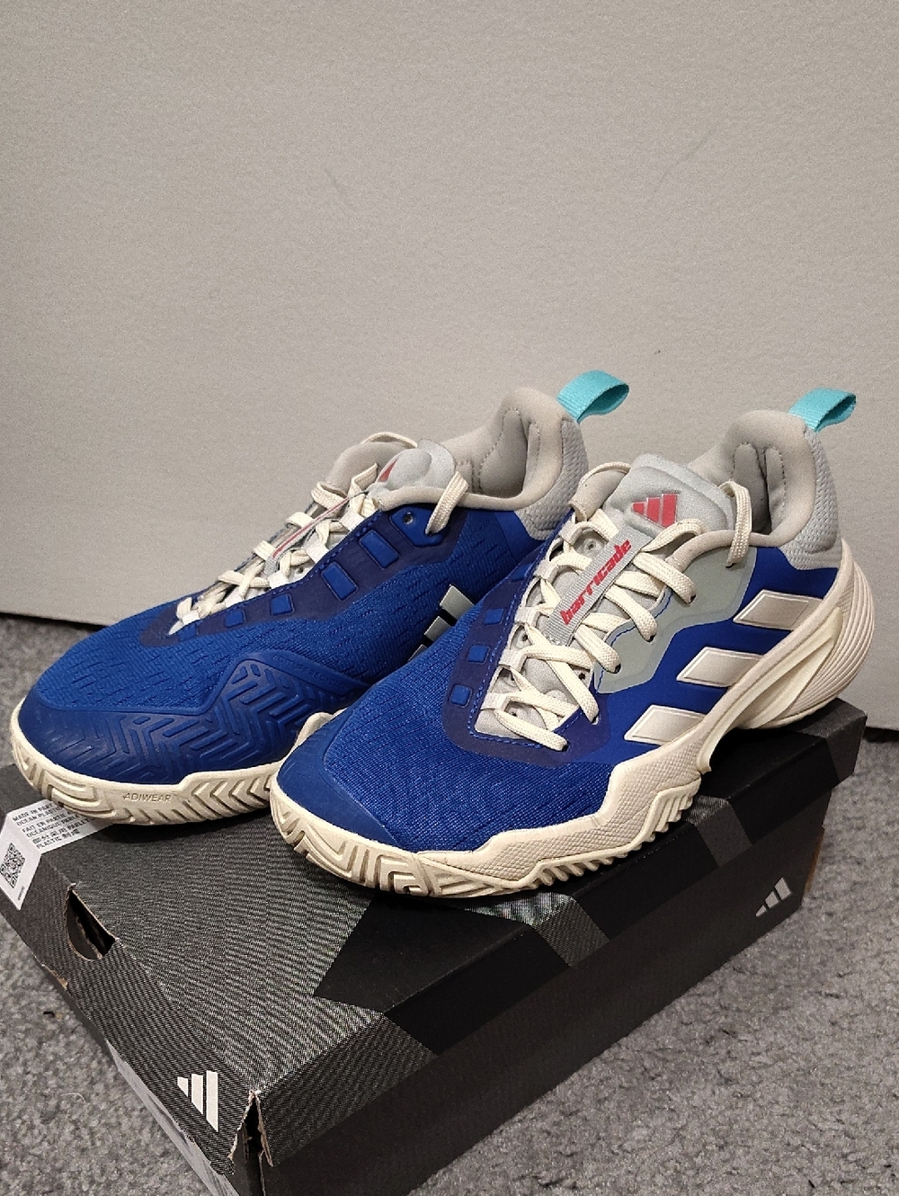 Adidas Barricade Tennis Shoes Blue EUC